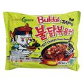 Samyyang Buldak Jjajang Hot Chicken Flavor Ramen Noodles Green 140g 1pc. 