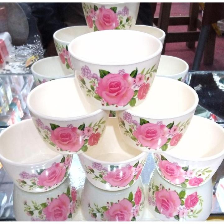 7 Piece's Melamine Icecream Bowls Set, Melamine Bowl Set For Pasta, Desserts, Salad & Soup
