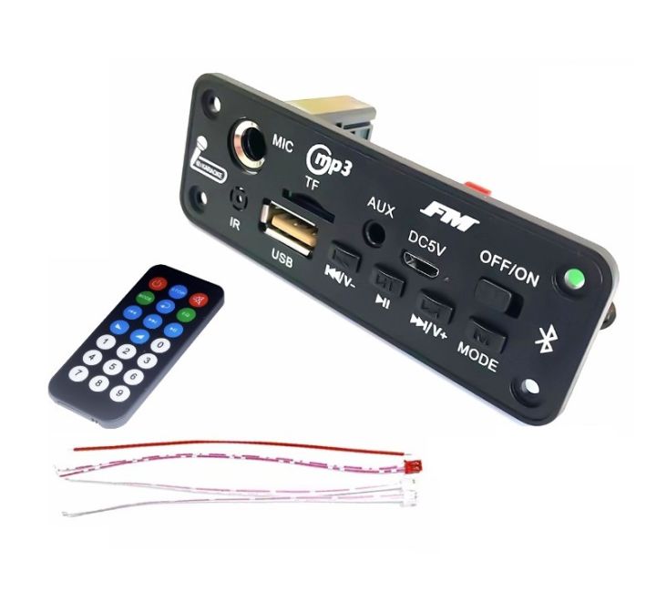 6W Bluetooth MP3 Player Decoder audio Amplifier MIC rechargeable with microphone
