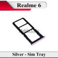 Realme 6 SIM Tray Sim Jacket Sim Slot Sim Door For Realme 6 - Silver. 