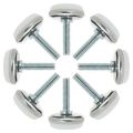 M8 x 20mm Screw on Furniture Glide Leveling Feet Adjustable Leveler, Floor Protector with T-Nuts, Pack Of 4, 8 And 20.. 