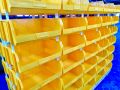 Tools plastic Bin box Storage System LARGE Containers stackable (Set of 4). 