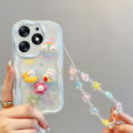 For Tecno Spark 10 Pro Spark 10C Spark 10 4G KI5q KI7 Cover,with Flower Bracelet 3D Cute Cartoon Pattern Shockproof Silicone Phone Case. 