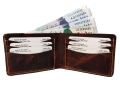 Premium Crazy Horse Leather Men's Wallet with RFID Protection - Stylish Bifold Design, Handcrafted Quality. 