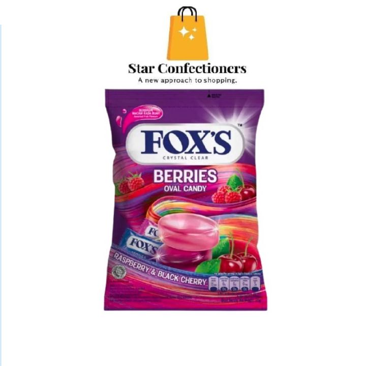 Fox Berries Oval Candy | 125g Pack | Berries Flavored