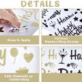 1 Pc Sheet Balloons Sticker For Balloon Decoration, Glitter Cursive Alphabets Letters, Numbers & Shapes Stickers Self Adhesive Script HBD, Anniversary & Custom Name Stickers For Scrapbooking Balloons Decoration & DIY Crafts Making Party Suppli. 
