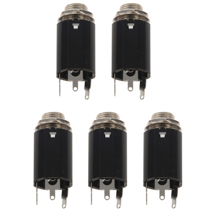 6,35 Mm Stereo Endpin Jack Für E-Gitarre – Metall-Klinkenbuchse Mit 3 Zinken, Chrom