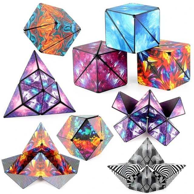 Splendour - 3D Magnetic Rubiks Cubes - Perfect Anti Stress Toys for Kids and Adults The Magnetic Puzzle Cube The Changeable 3D Geometric Magic Cube