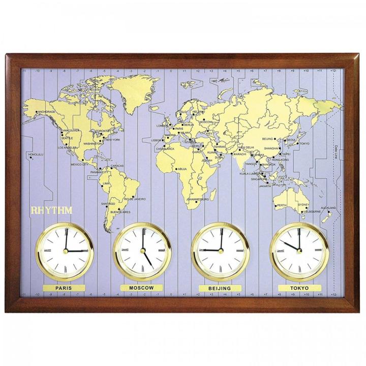 Rhythm Clocks Around The World - Time Zone Clock