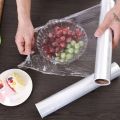 Techmanistan 1 Roll Kitchen Transparent Plastic Wrap PE Cling Film Food Storage Plastic Film Roll - 100cm x 30cm, Disposable Fruit Vegetable Plastic Film Fresh Food Storage C-ling Film. 