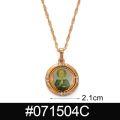 Gold Color Catholicism Orthodox Church Pendant Necklaces Russia Blessed Matrona Of Moscow Mary Jewelry J0419. 