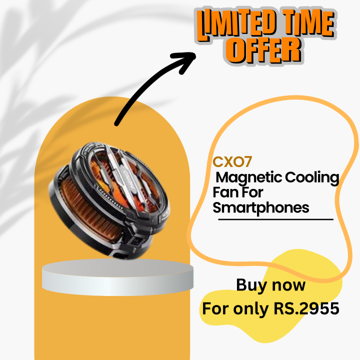 CXO7 Magnetic Cooling Fan – Powerful Portable Cooling for Gamers and Smartphones