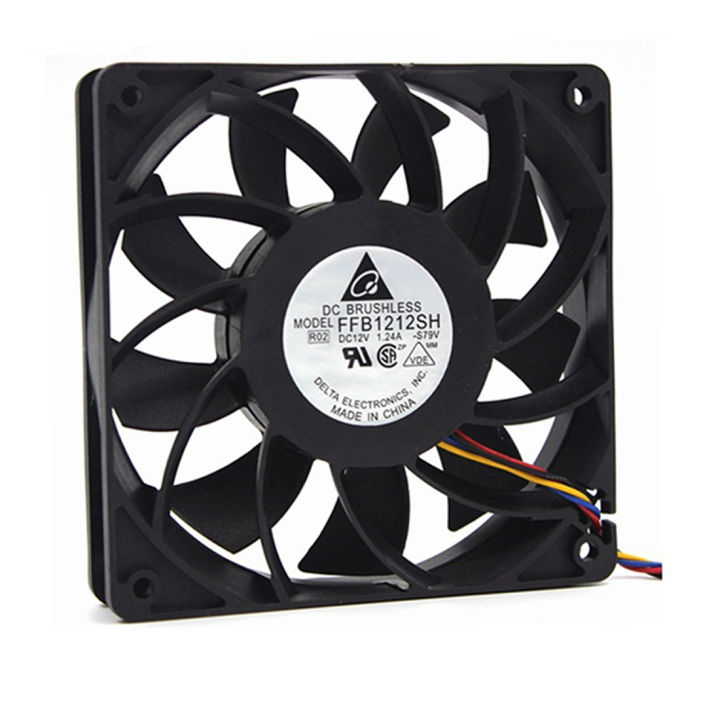 120Mm 12Cm High Speed Cooling Fan FFB1212SH 12025 12V 1.24A 4-Pin Server Inverter Case Axial Cooler Industrial Fans