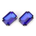 10pcs Rectangle Sew on Rhinestone, DIY Artificial Colorful Crystal Claw Rhinestone Glitter Stones Clothes Dress Craft Garments Accessories. 