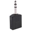 Spreeshop Male to Dual Female Mono Y Cord PA Audio Cable Adapter with Mono 6.35mm Male Plug to Dual 6.35mm Female Socket Splitter. 