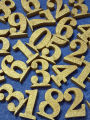 Block Numbers Glitter Finish (Golden) Number 7. 