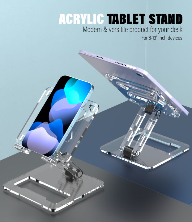 ZAW%20Adjustable%20Tablet%20Stand,%20Stylish%20&%20Ergonomic%20iPad%20Pro%20Holder,%20Computer%20Table%20Accessories,%20Acrylic%20iPad%20Mount,%20(ZTH-250)%20Compatible%20with%2012.9%20Air%20Mini%204%203%202,%20Nexus,%20Tab%20(8-13")%20-%20Image%2010
