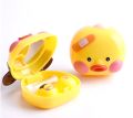 Cartoon Yellow Dimpled Duck Contact Lens Case Contact Lens Kit Inserter Remover With Mirror Portable Travel Set Spectacle Case Gift Travel Kit Mini Pocket Eye Care Kit Easy Take Container Holder Lens Kit. 