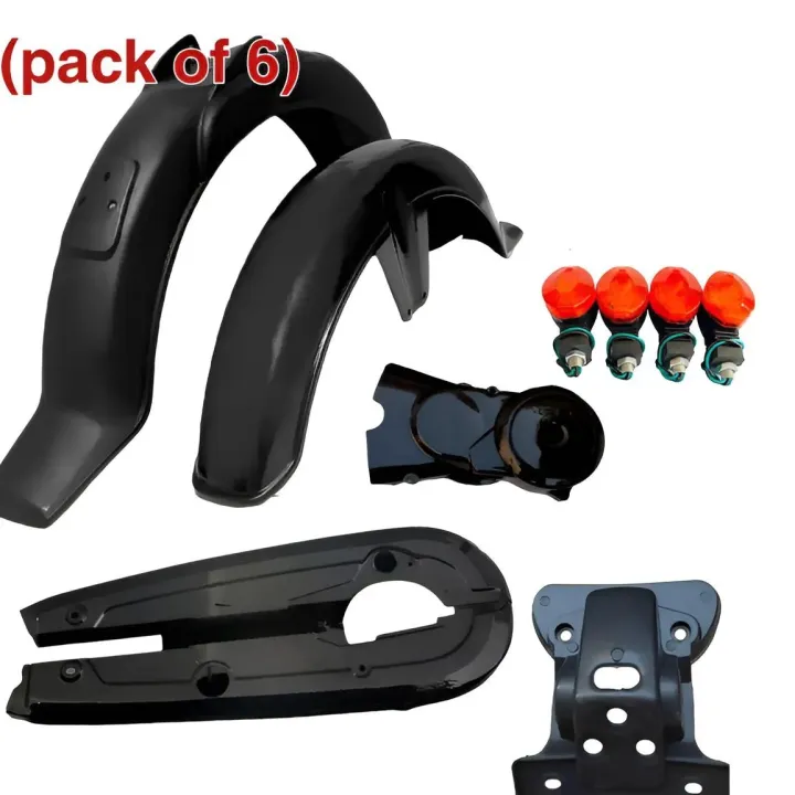 (Pack%20of%206)%20plastic%20Mudguards,%20chain%20cover%20and%20enjine%20cover(magnet%20tapa)%204%20mini%20size%20indicator%20and%20break%20bracket%20for%2070cc%20-%20Image%202