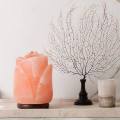 250 million year old salt from the Himalayan Mountains d'aplomb 100% Authentic Natural Himalayan Salt Lamp Hand Carved Flower Rose Pink Crystal Rock Salt. 