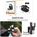 (New arrival) For Insta360 GO3 / GO 3S Sunnylife Baseball Hat Clip Mount Baseball Cap Clamp Quick Release Mount Camera POV Vlog Holder (Black). 
