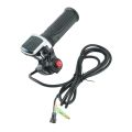 48V Electric Bicycle Scooter Speed Throttle Grip LCD Display with Switch EBike Twist Throttle Accelerator Handlebar Grip. 