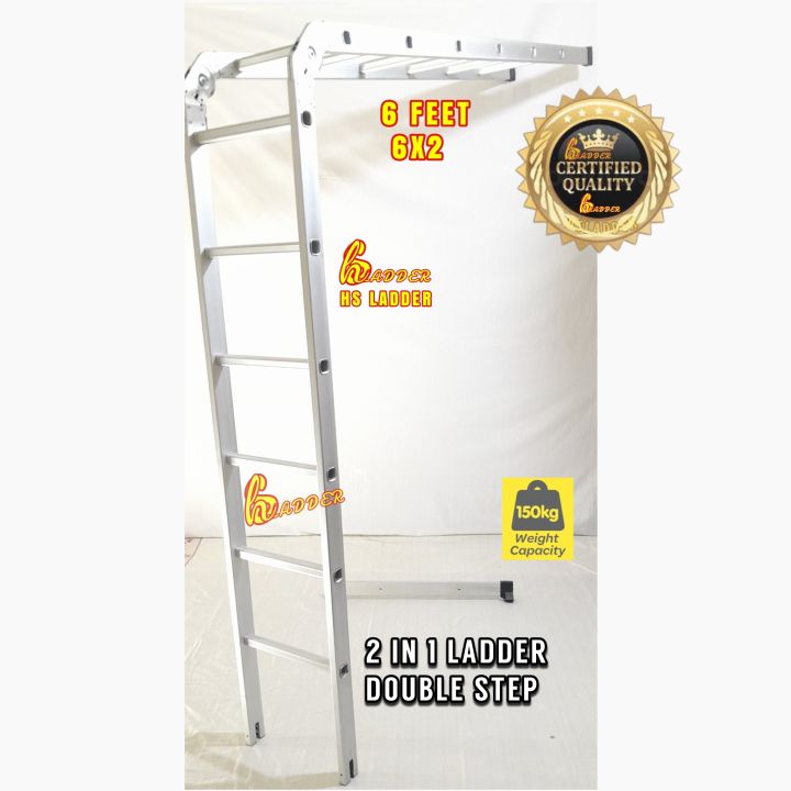 Almunium Ladder Folding 12 Steps  Heavy Quality  Anti slip step