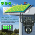 WiFi Solar Dual Lens 8MP 4K Security Camera 10X Zoom Outdoor Wireless CCTV Smart Motion Detection Auto Tracking Night Vision Waterproof 8000mAh Battery Backup IP Cam for Home Garage Shop Office. 