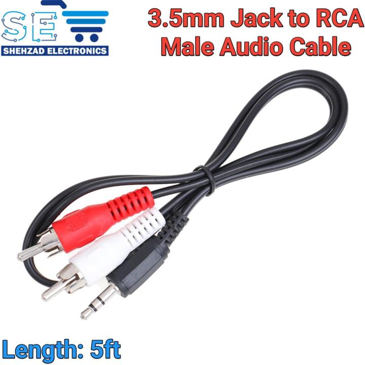 3.5mm Jack To 2 RCA Audio Cables 3.5 Male To RCA Male Aux Cable For Laptop TV DVD Amplifier