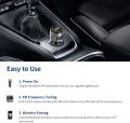 Bluetooth FM Transmitter, Wireless Radio Adapter for Car with QC 3.0 Fast Charging Port Hands Free Calling Car Charger and Music Player Kit Dual USB Ports Support USB Flash Drive, Silver. 