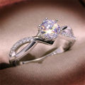 Tienini wishNew Artificial Diamond Ring Ornament European and American Love Diamond Ring Women's Wedding Ring. 