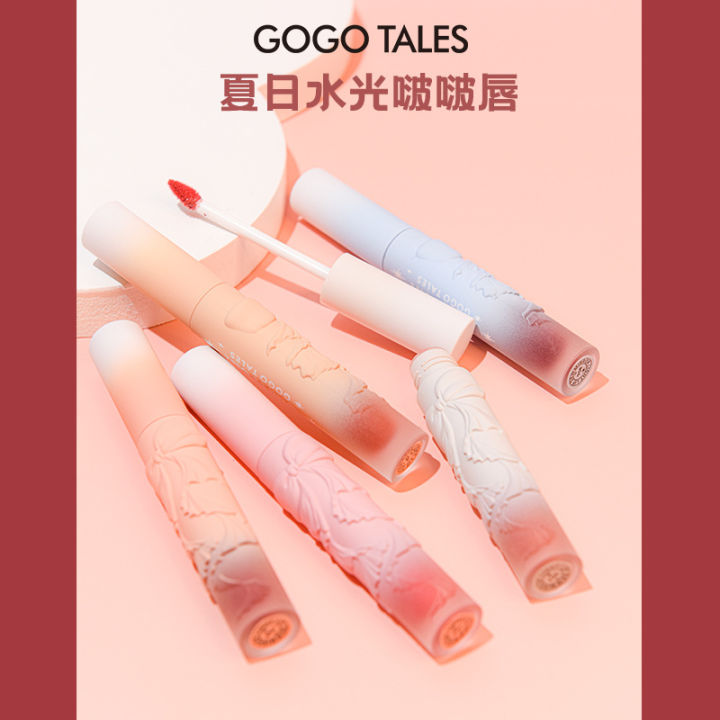 gogotales gogo embossed bow lip mud velvet matte lip gloss student affordable lipstick