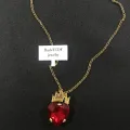 Descendants Movie Evie's Red Heart Necklace Evie Fairest Heart Crown Necklace Of Hearts Costume Fan Jewelry. 
