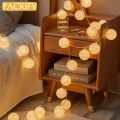 PACKIFY - 10 Cotton Ball LED String Fairy Lights Battery Operated - Led Lights for Room Decoration. 