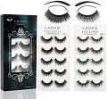 Pack of 5 Pairs of Thick Bridal Eyelashes. 