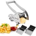 Stainless Steel Home French Fries Potato Chips Strip Cutting Cutter Machine Maker Slicer Chopper with 2 Chips Cutter,Salad Vegetable & Potato Chipper French Fries Cutter for Kitchen. 