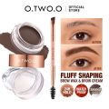 O.TWO.O Eyebrow Pomade Brow Gel Wax 2 IN 1 Waterproof Long Lasting Creamy Texture Eye Brow Tint Enhancers Cosmetics Makeup. 