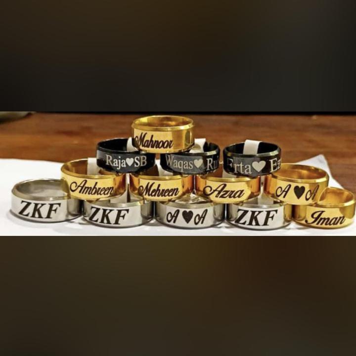 Name Engraved Rings