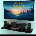 2 Tier Modern Wall Mounted Media Console Floating TV Shelf for Xbox One/PS4/Cable Box/DVD Players/Game Console Led tv shelf. 