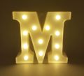 Modern Acrylic Alphabet LED Light Bulbs - Battery Operated Marquee Letter Decor - LED Alphabets - LED Letters - Warm - Unisex - Pack Of 1. 