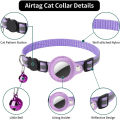 Pet GPS Accessories Anti-Lost Cat Collar Apple Airtag Tracker Protective Case With Bell Reflective Cat Necklace Kitten tool. 