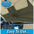 Universal Foldable Car Windshield Sun Shade Umbrella – Heat Insulation, UV Protection, Easy Pop-Up Design for Front Windows. 