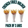 2 in 1 French Fry Cone with Dipping Cup French Fries Holder With Ketchup Bowl. 