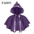 Adult Hooded Cape Short Cape Hooded Lace Up Printed Contrast Color Medieval Vintage Halloween Cosplay Stage Show Performance Unisex Witch Vampires Shawl Gothic Cape. 
