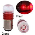 2Pcs Red 1157 2357 Strobe Flashing LED Projector Bulbs For Car Tail Brake Lights Auto Turn Signal Lamp Bulb. 