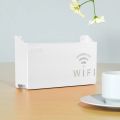 (White) Wall-mounted router box Office Media Decor Console Wifi Wifi box Wireless storage boxes Rack Bracket Hangings Wall Shelf. 