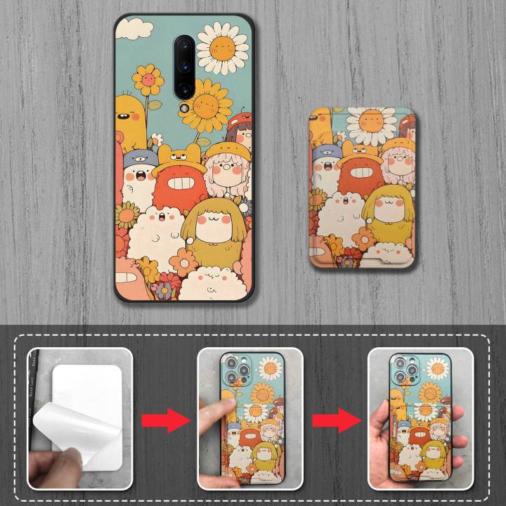 Cartoon%20Card%20slot%20Phone%20Case%20For%20OnePlus%207%20Pro/1+7%20Pro%20Shockproof%20Cover%20Card%20sleeve%20Full%20wrap%20Cute%20Soft%20case%20Durable%20TPU%20-%20Image%203