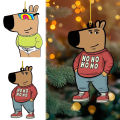 Delanme Funny Christmas Decoration Chill Guy Meme Christmas Tree Ornament Cute Cartoon Dog Decoration for Holiday Decor Set of 1 or 2 Pieces Colorful Christmas Decor. 