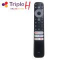 TCL Voice Remote Control Universal For All TCL LCD / LED Smart TV With Social Buttons TCL Long Voice Remote Black Color | Triple H. 