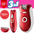 3 in 1 ORIGINAL 3068 Women Epilator Shaver - Depilator Lady Hair Remover Tool - Women’s Facial Hair Remover - Depilatory Use for Full Body 3068 Ladies Shaver Hair Removal Accessories - Best Rechargeable Professional Electric Female Shaving machine. 